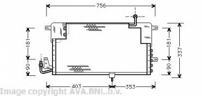 AVA QUALITY COOLING vw5141 -  Конденсатор, кондиционер